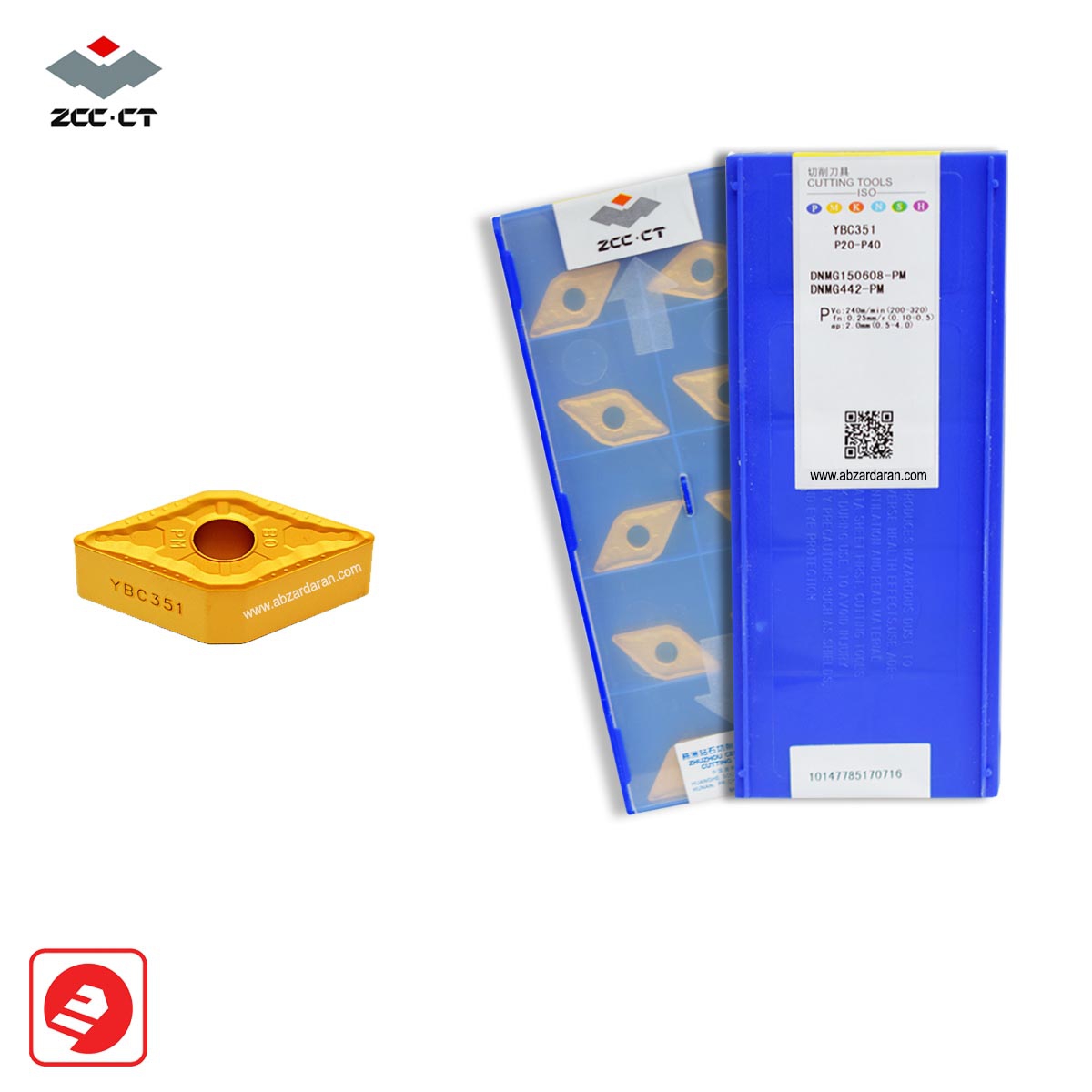 الماسه ZCC مدل  DNMG15   DNMG150608-PM-YBC351 