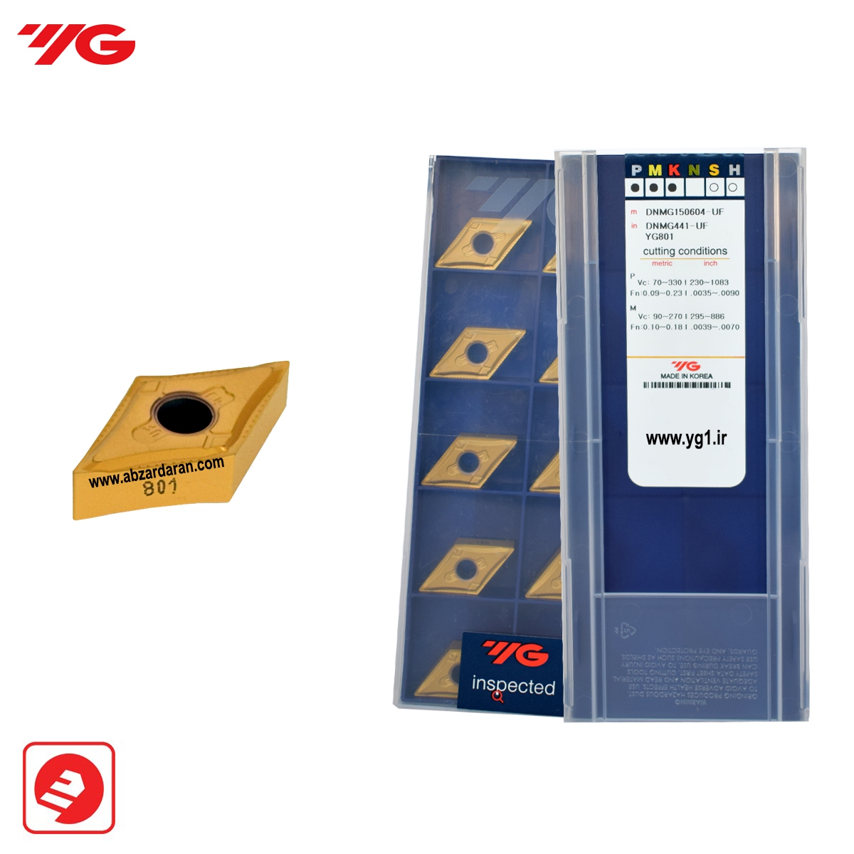 الماسه DNMG 15 DNMG 150604 - UF YG801