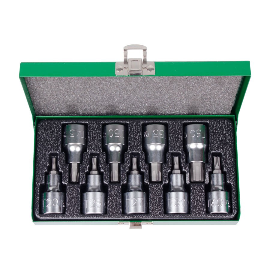  ست سری بکس درایو 1/2 اینچ 9 عددی ستاره ای تاپ تول 0903