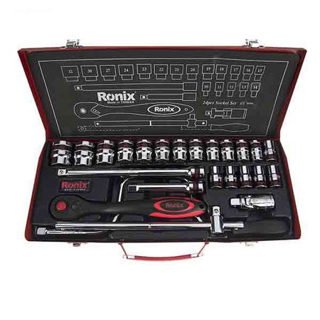  مجموعه 24 عددی آچار بکس  با سری های شش گوشه رونیکس  RH-2624