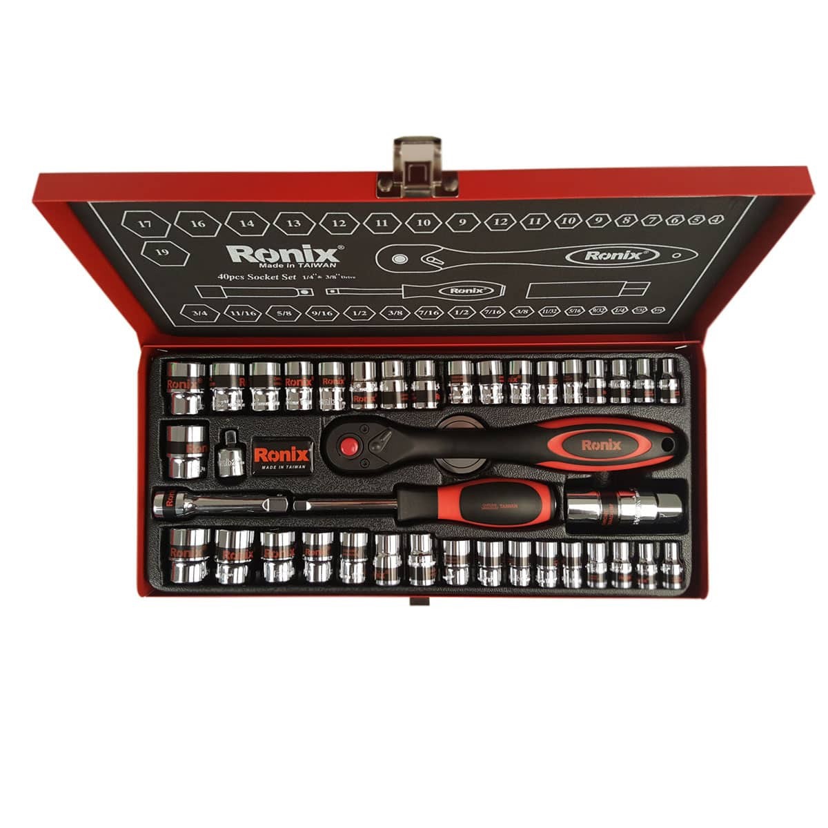  مجموعه 40 عددی آچار بکس مدل  رونیکس RH-2640
