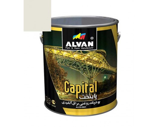 رنگ روغنی براق سفید 4 کیلویی الوان 112-4