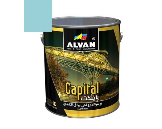 رنگ روغنی براق آبی 4 کیلویی الوان  106-4