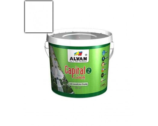 رنگ نیم پلاستیک مات سفید 4 کیلویی الوان 210-4