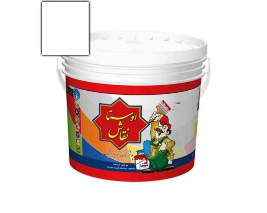 رنگ نیم پلاستیک مات اوستا نقاش سفید 12.5 کیلویی الوان ON-12