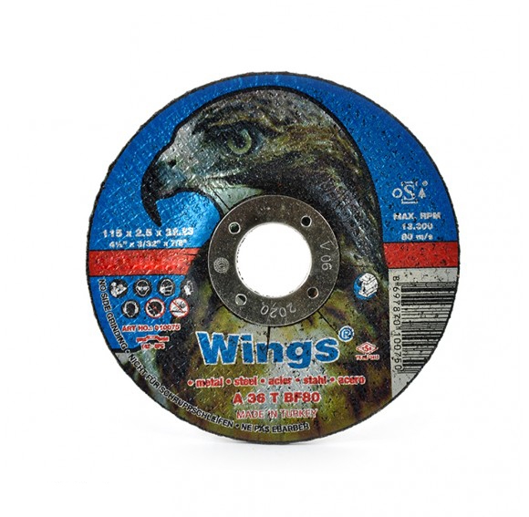 صفحه مینی سنگ برش آهن 115x2.5  وینگز  Wings A 36 RS BF80 115x2,5