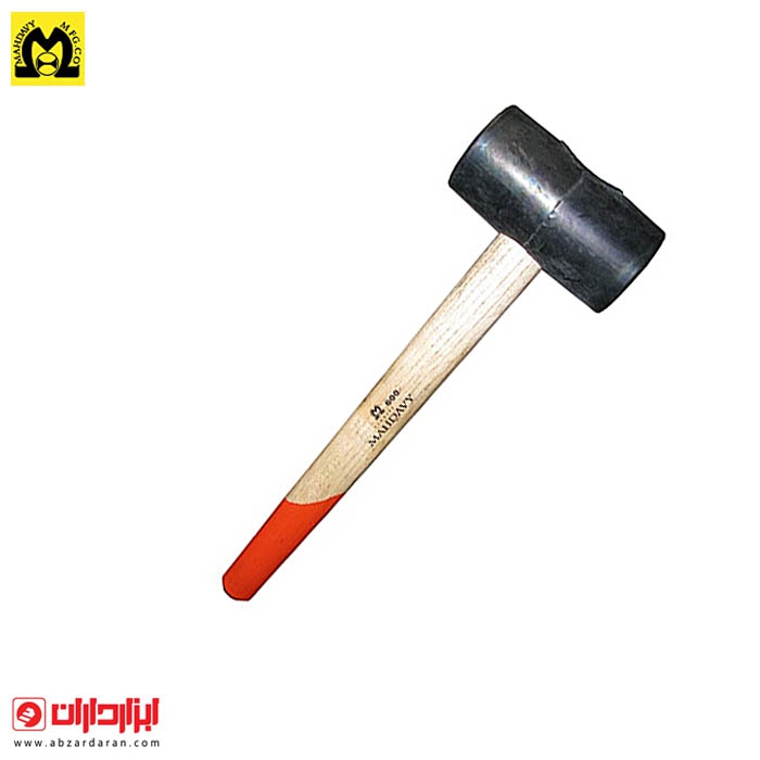 چکش لاستیکی 200 گرمی  دسته چوبی مهدوی MDV-CLC200
