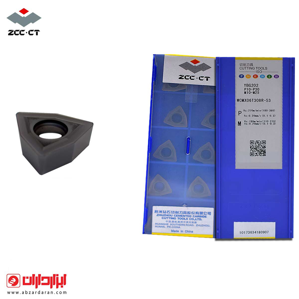 الماسه ZCC مدل  WCMX06 WCMX06T308R-53-YBG202