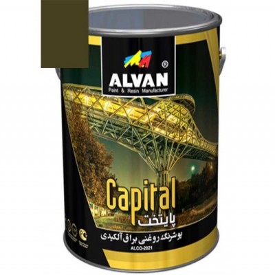 رنگ روغنی براق سبز 20 کیلویی الوان 